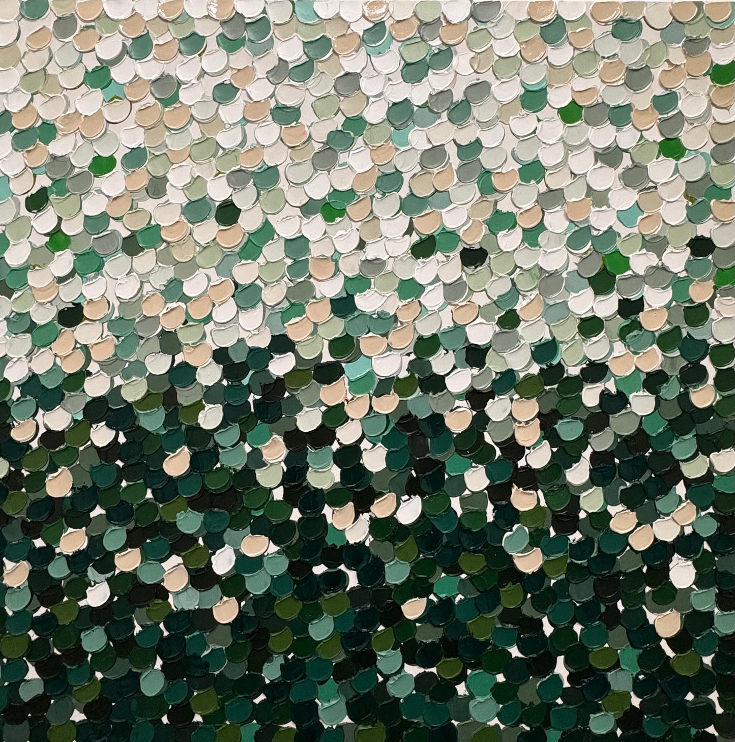 “Spring leaf pebbles” - 79 x 79cm