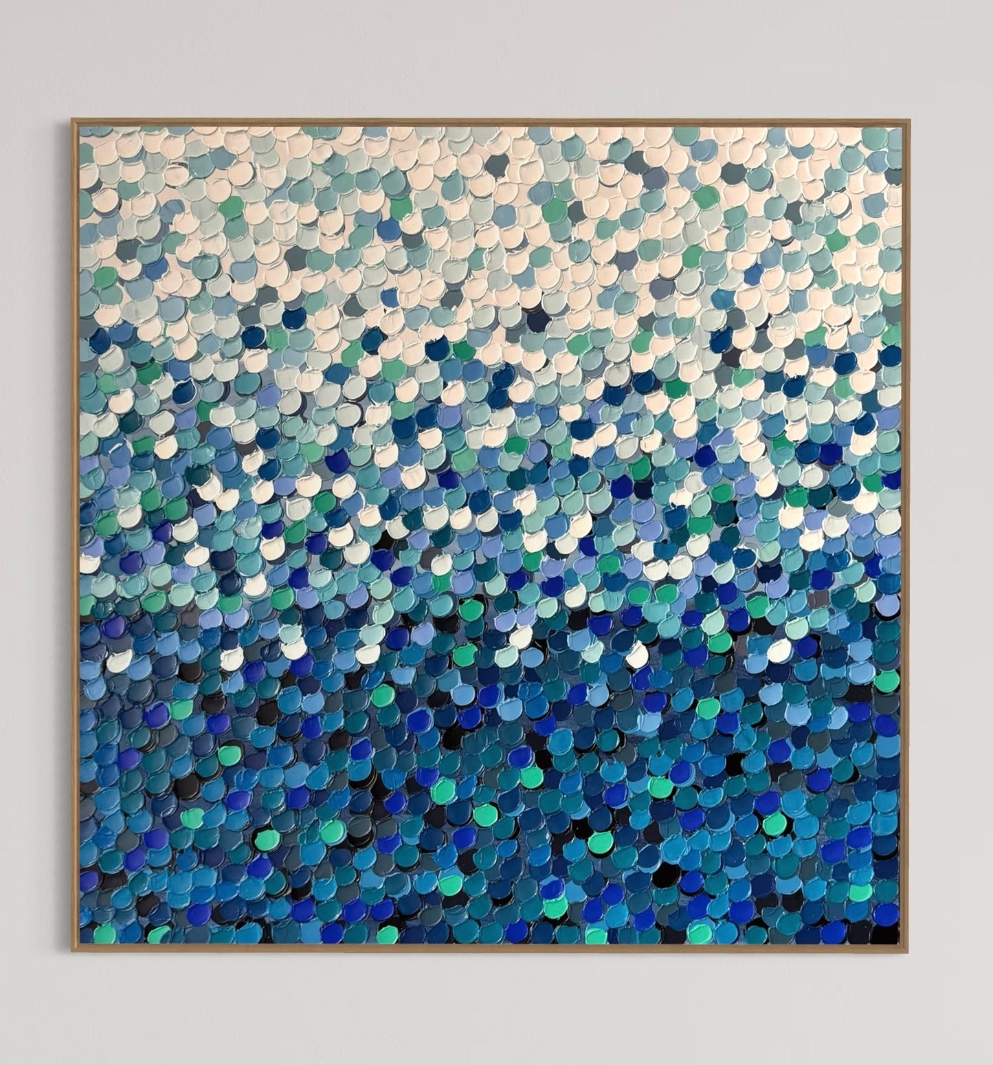 “Blueberry Pebbles" - 93 x 93cm