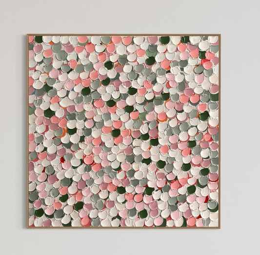 “Sage Peach” - 63 x 63cm
