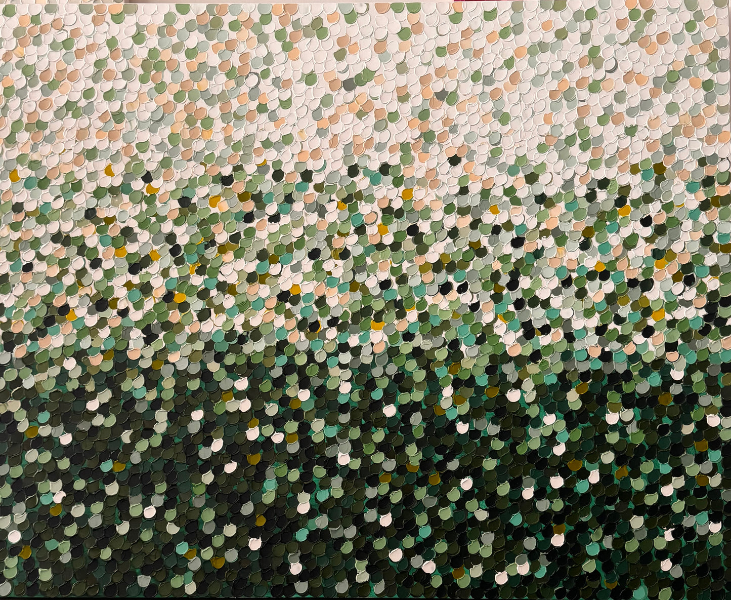 “Lush Pebble Sea” - 120 x 150cm