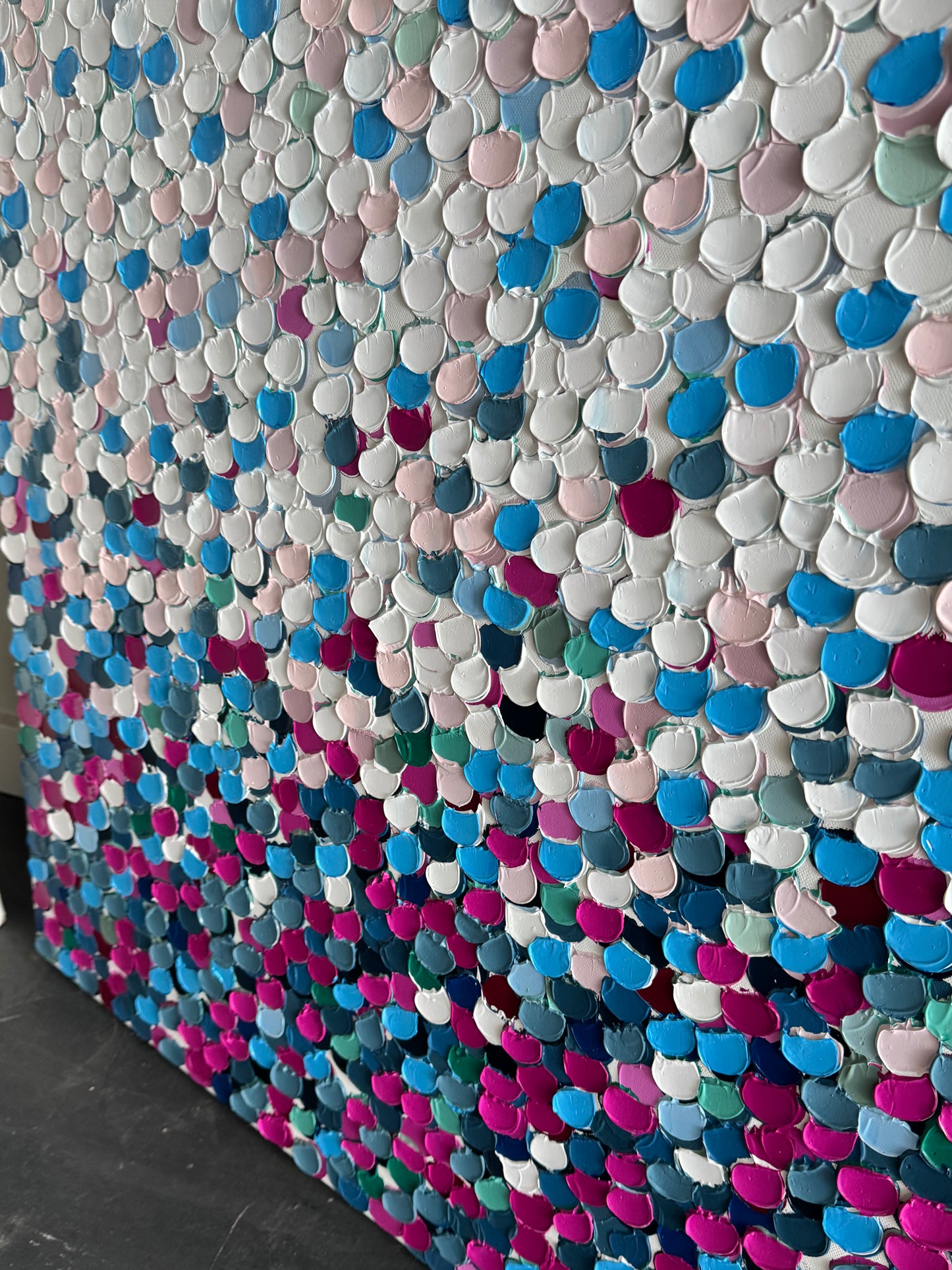 “Spring pebbles” - 79 x 79cm