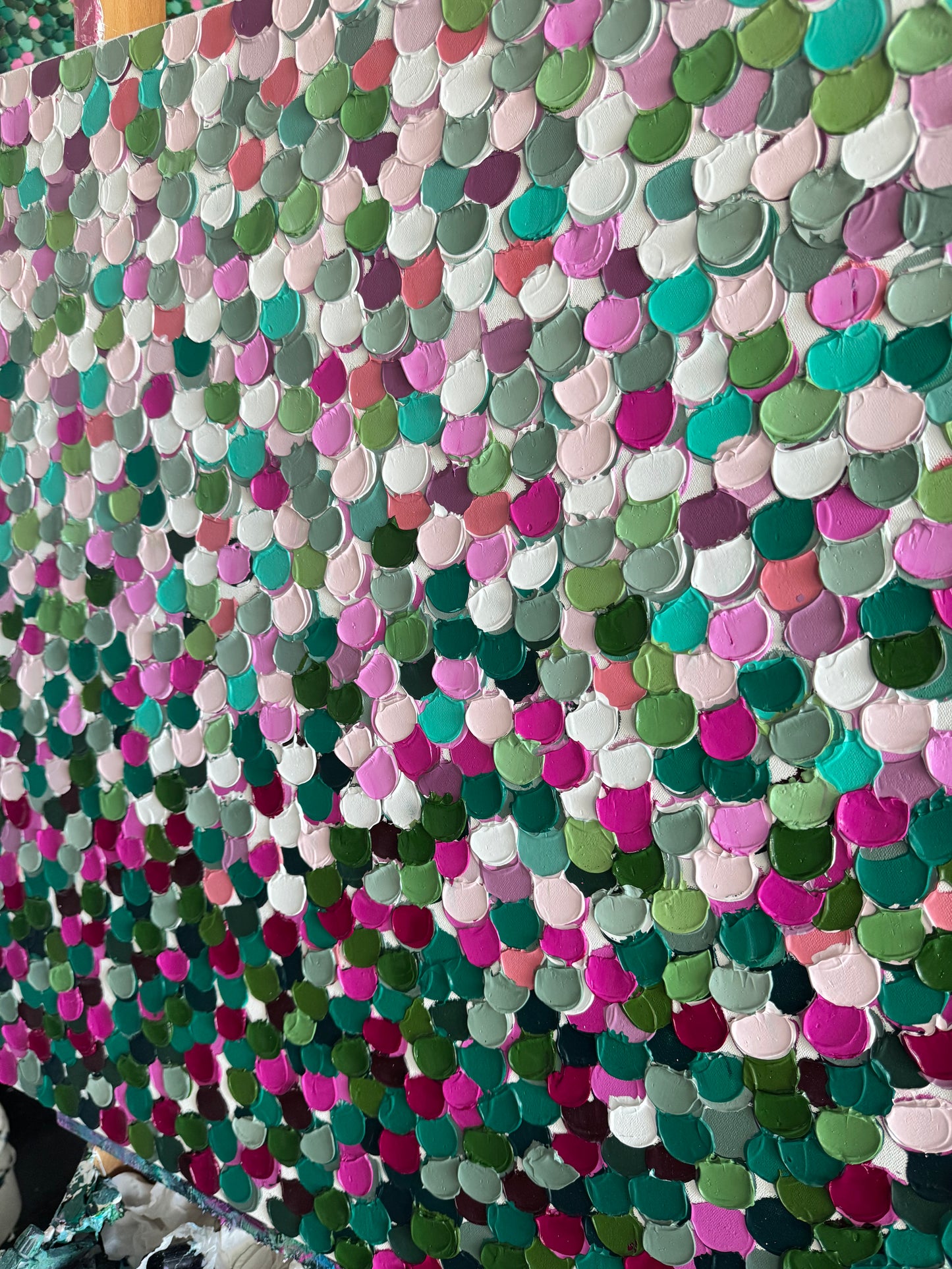 "Cherry Blossom Pebbles" - 78x 78cm