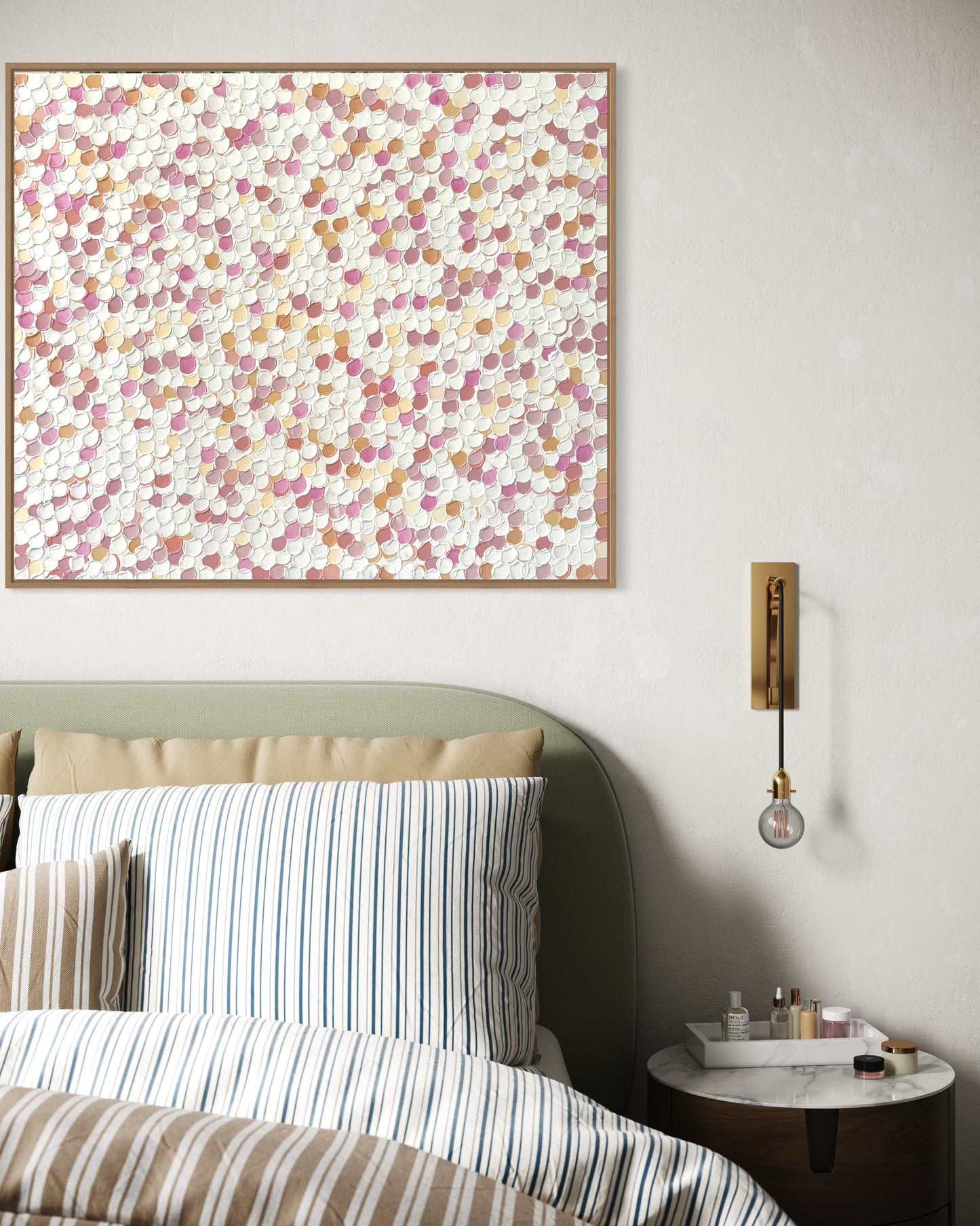 Peach and cream - 90 x 107cm