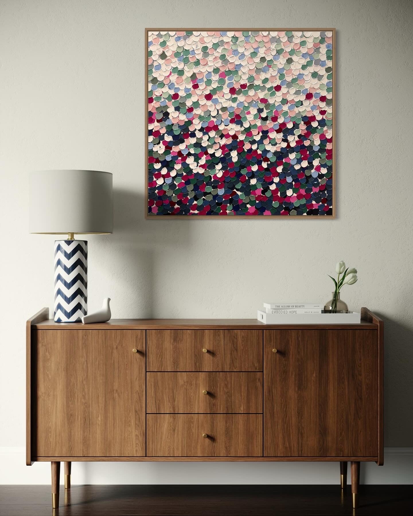 “Spring pebbles” - 79 x 79cm