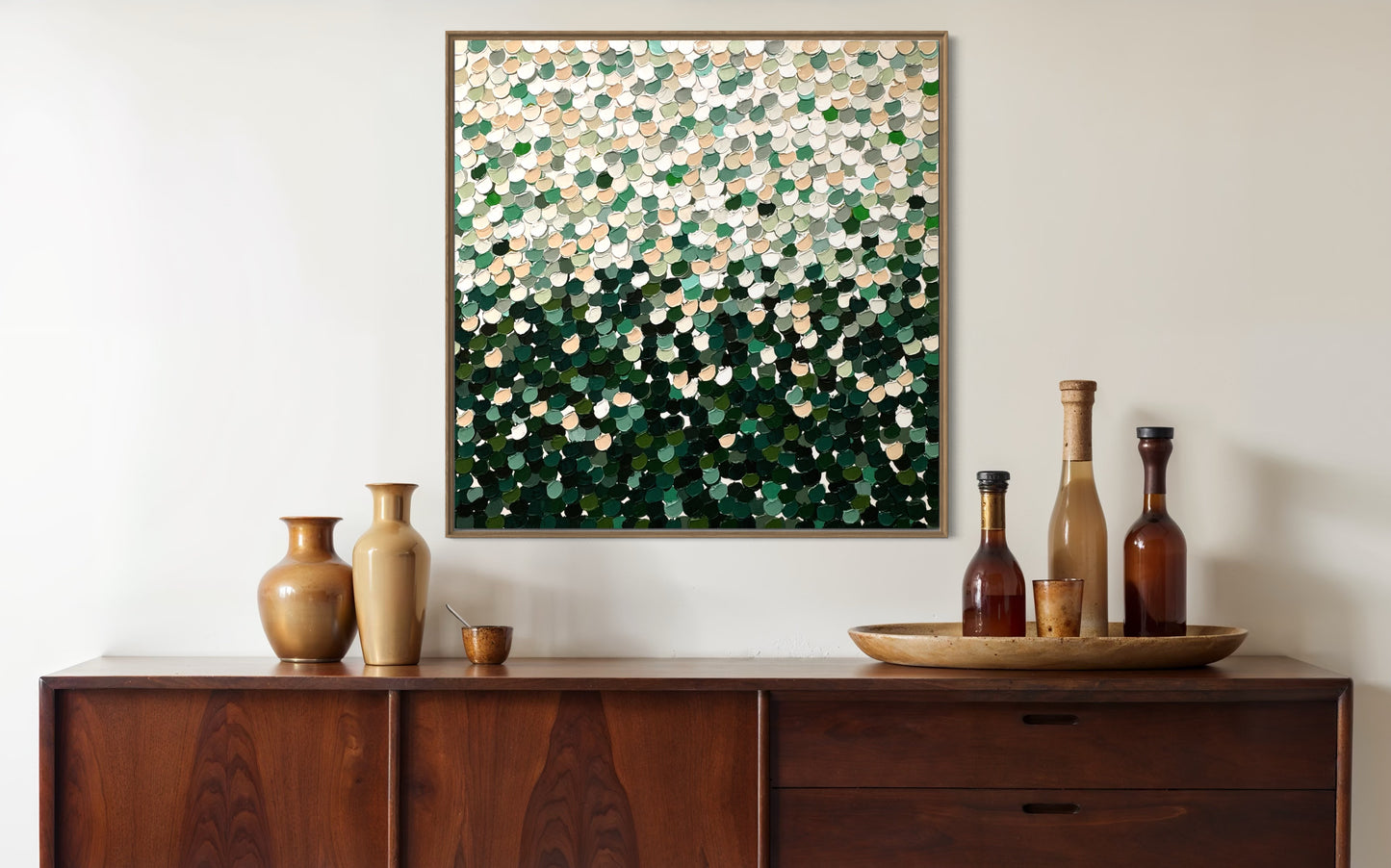 “Spring leaf pebbles” - 79 x 79cm