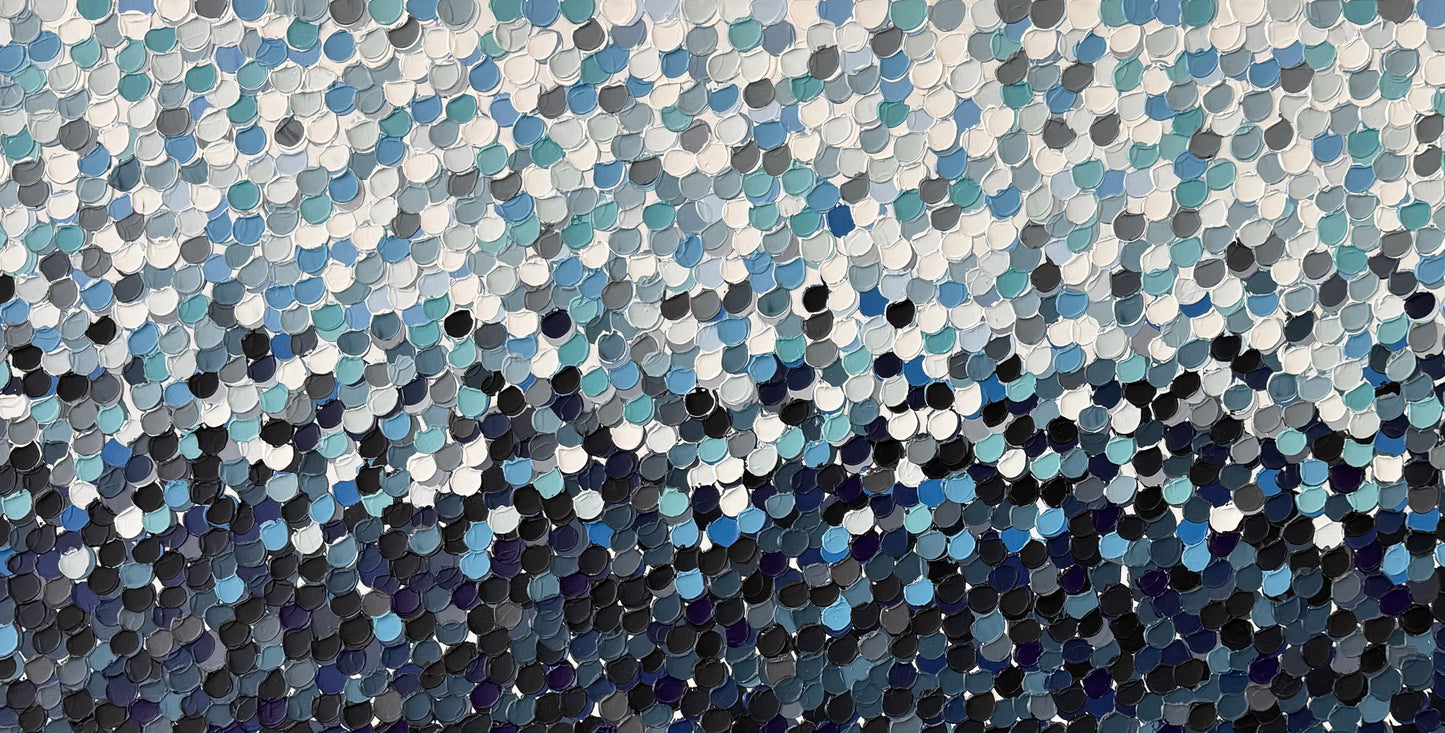 Blue Grey Seas - 140 x 75cm