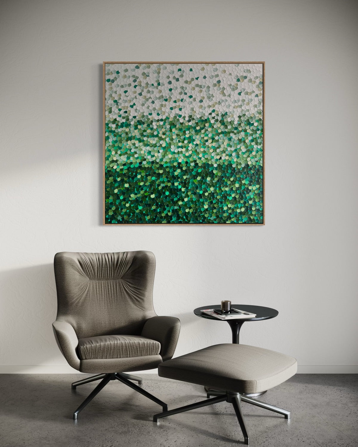 “Emerald horizon” - 120 x 120cm