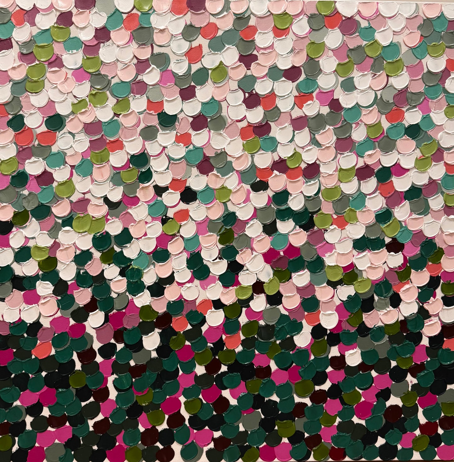 "Cherry Blossom Pebbles" - 75 x 75cm