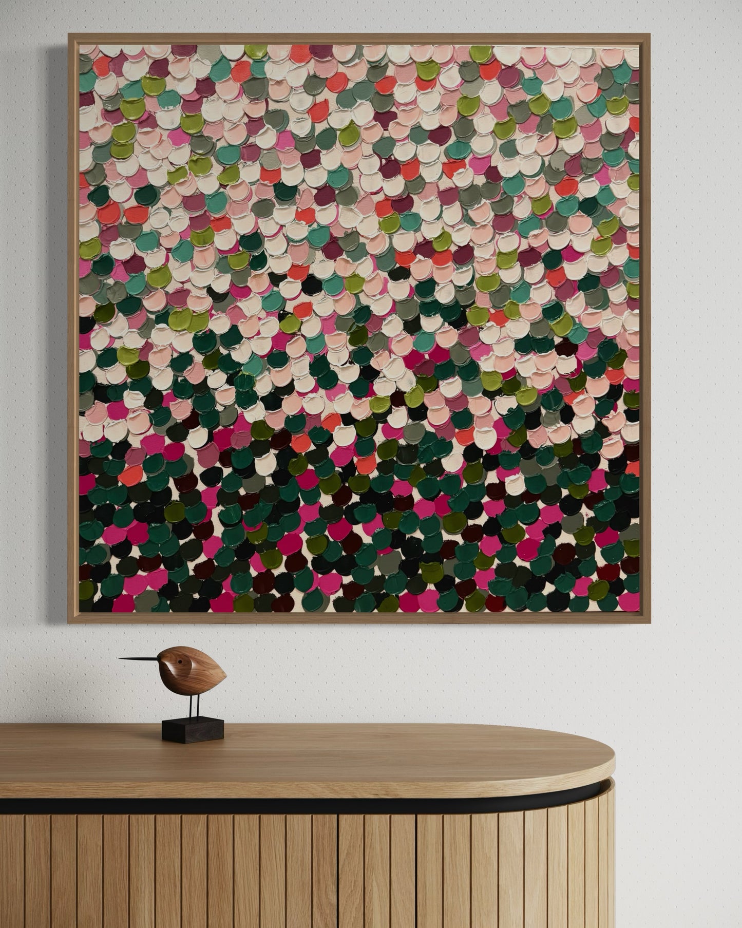 "Cherry Blossom Pebbles" - 75 x 75cm