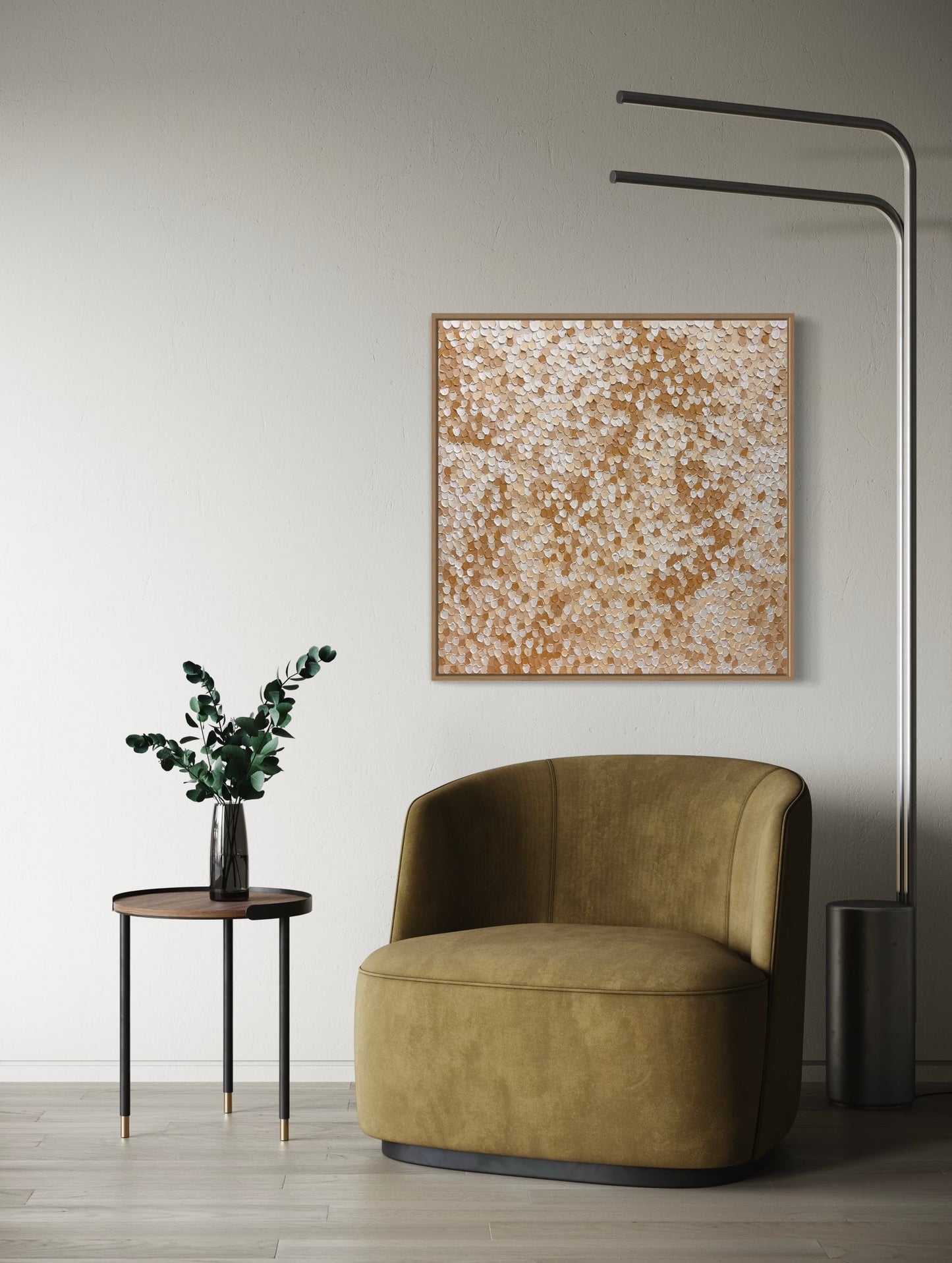 Oatmeal Wildflowers - 75 x 75cm