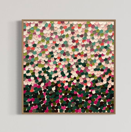 "Cherry Blossom Pebbles" - 75 x 75cm