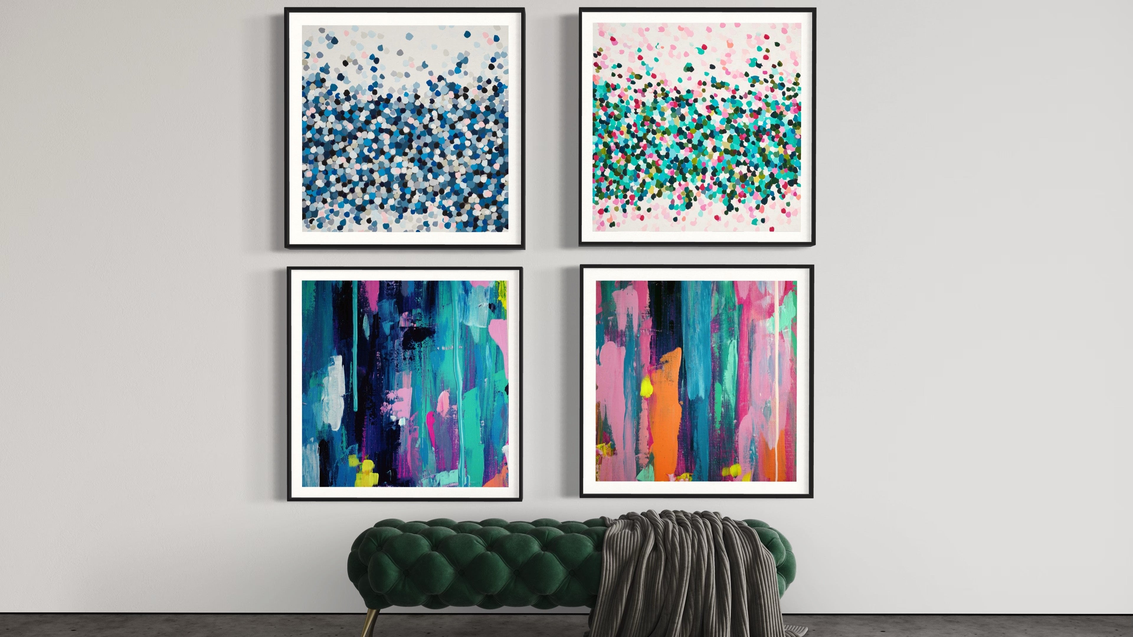 limited edition prints hanging on wall