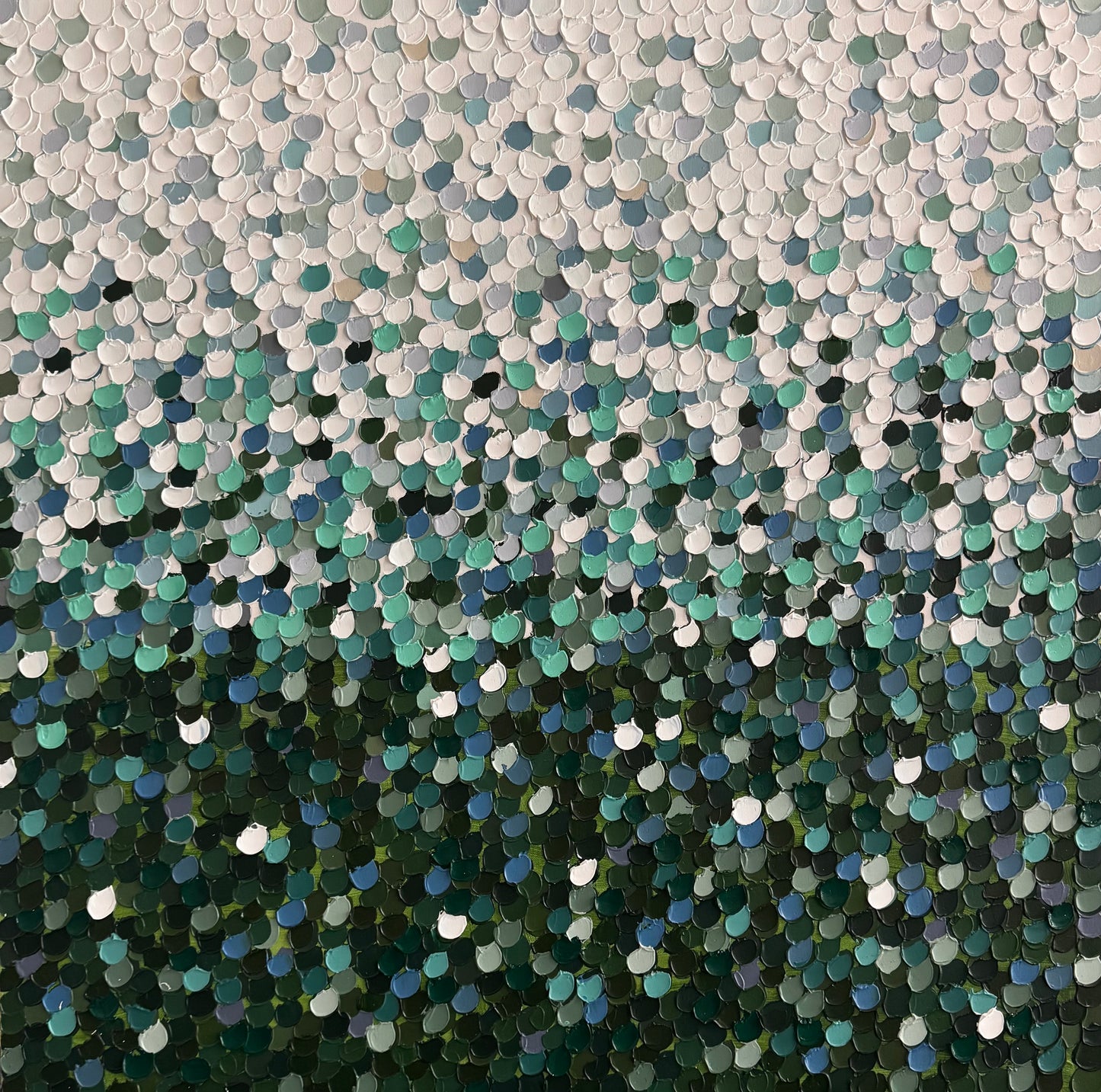 “Sage Teardrops” - 100 x 100cm