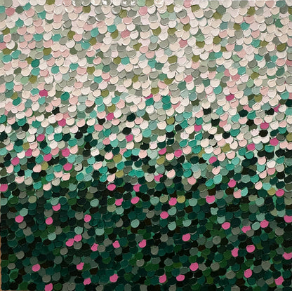 “Cherry Pebbles" - 93 x 93cm