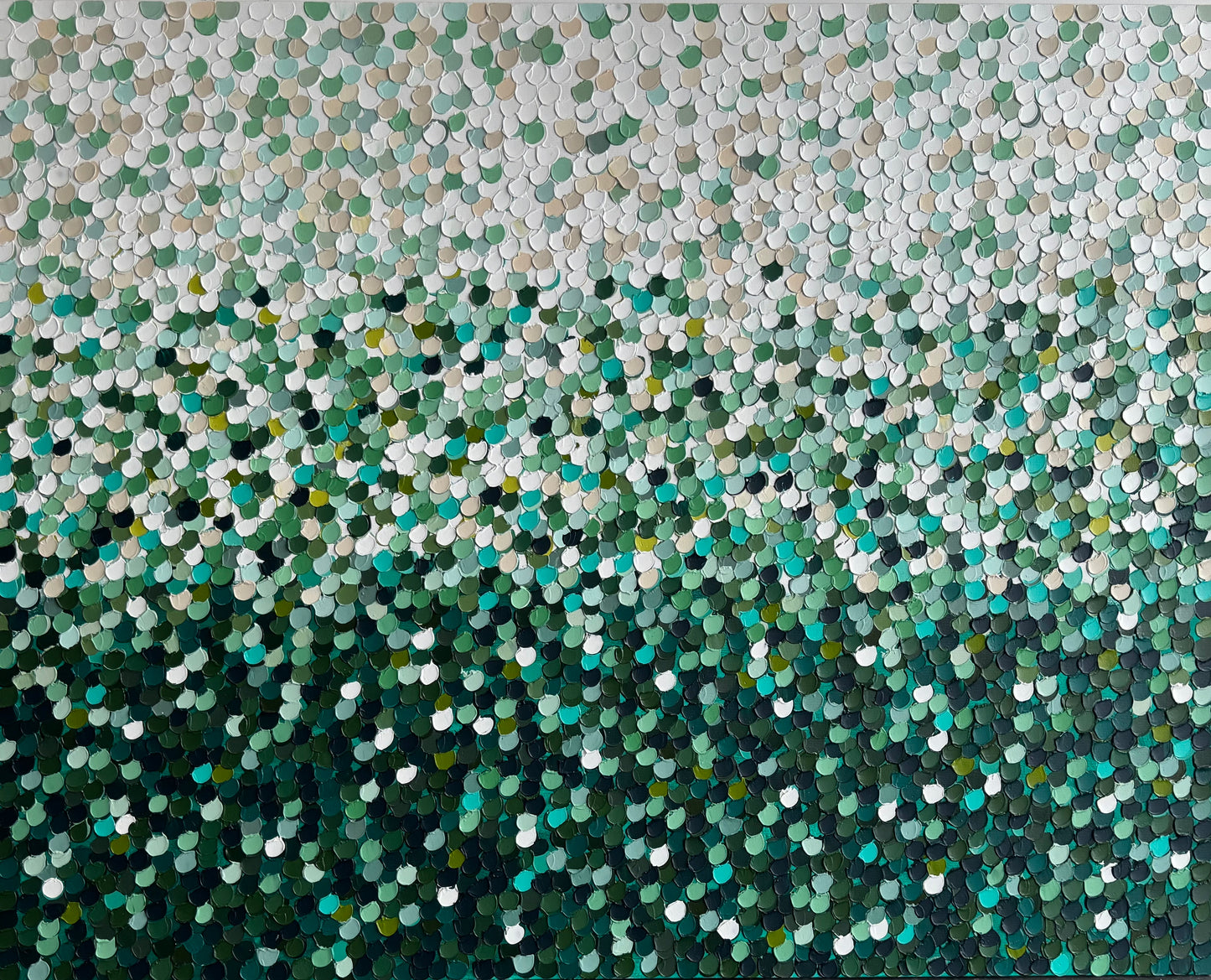 “Lush Pebble Sea” - 120 x 150cm
