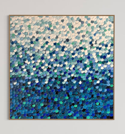 “Blueberry Pebbles" - 93 x 93cm
