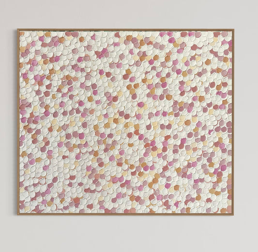 Peach and cream - 90 x 107cm