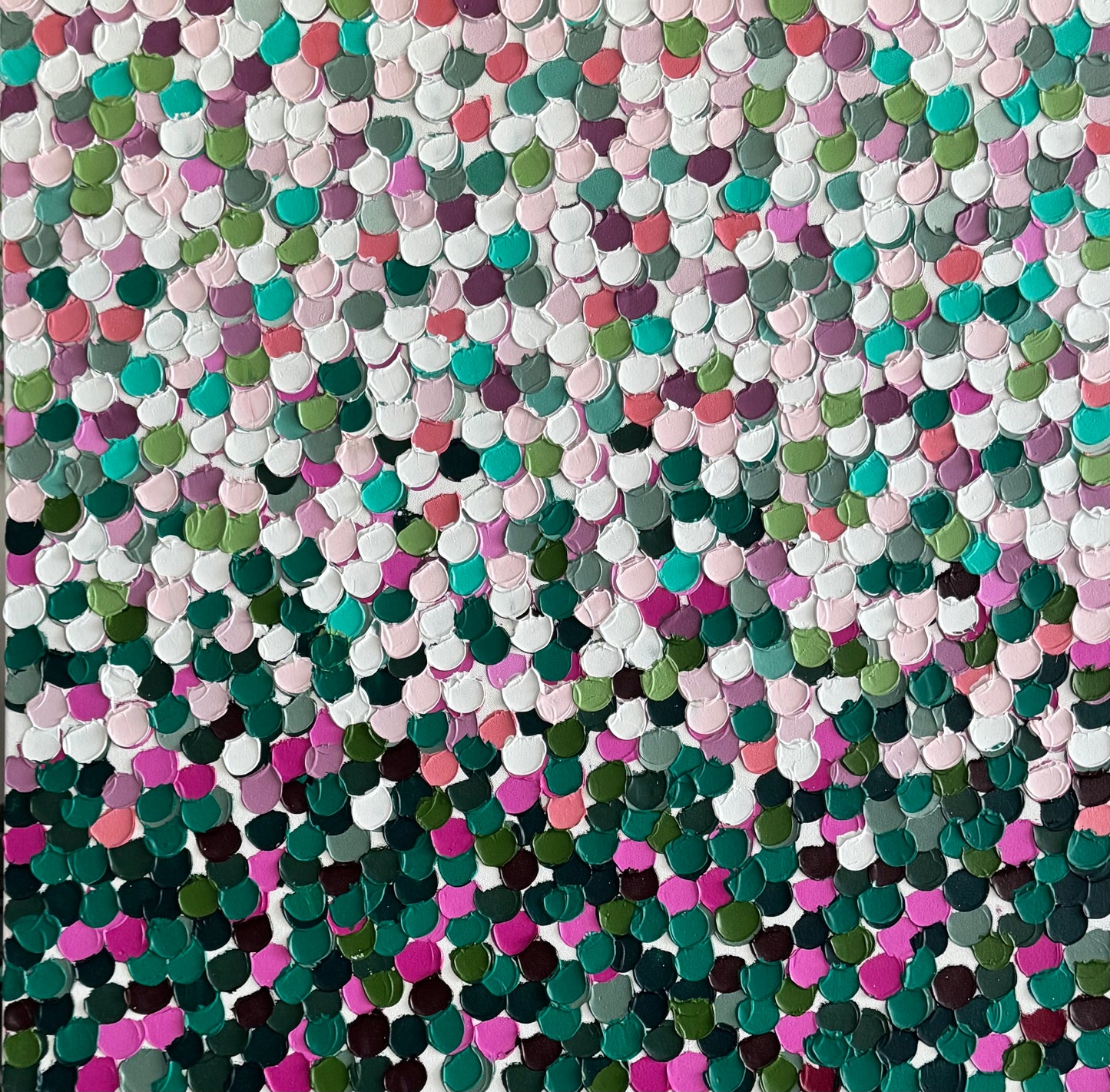 "Cherry Blossom Pebbles" - 78x 78cm