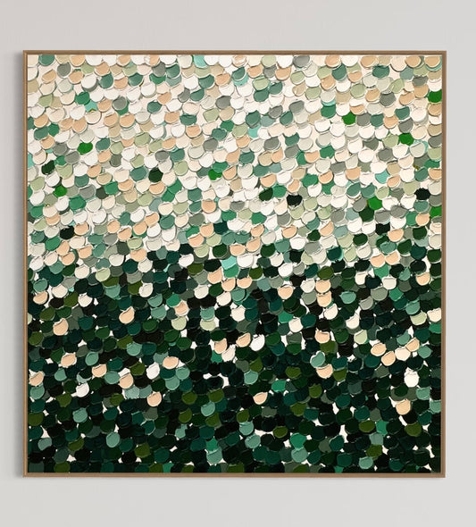 “Spring leaf pebbles” - 79 x 79cm