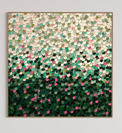 “Cherry Pebbles" - 93 x 93cm