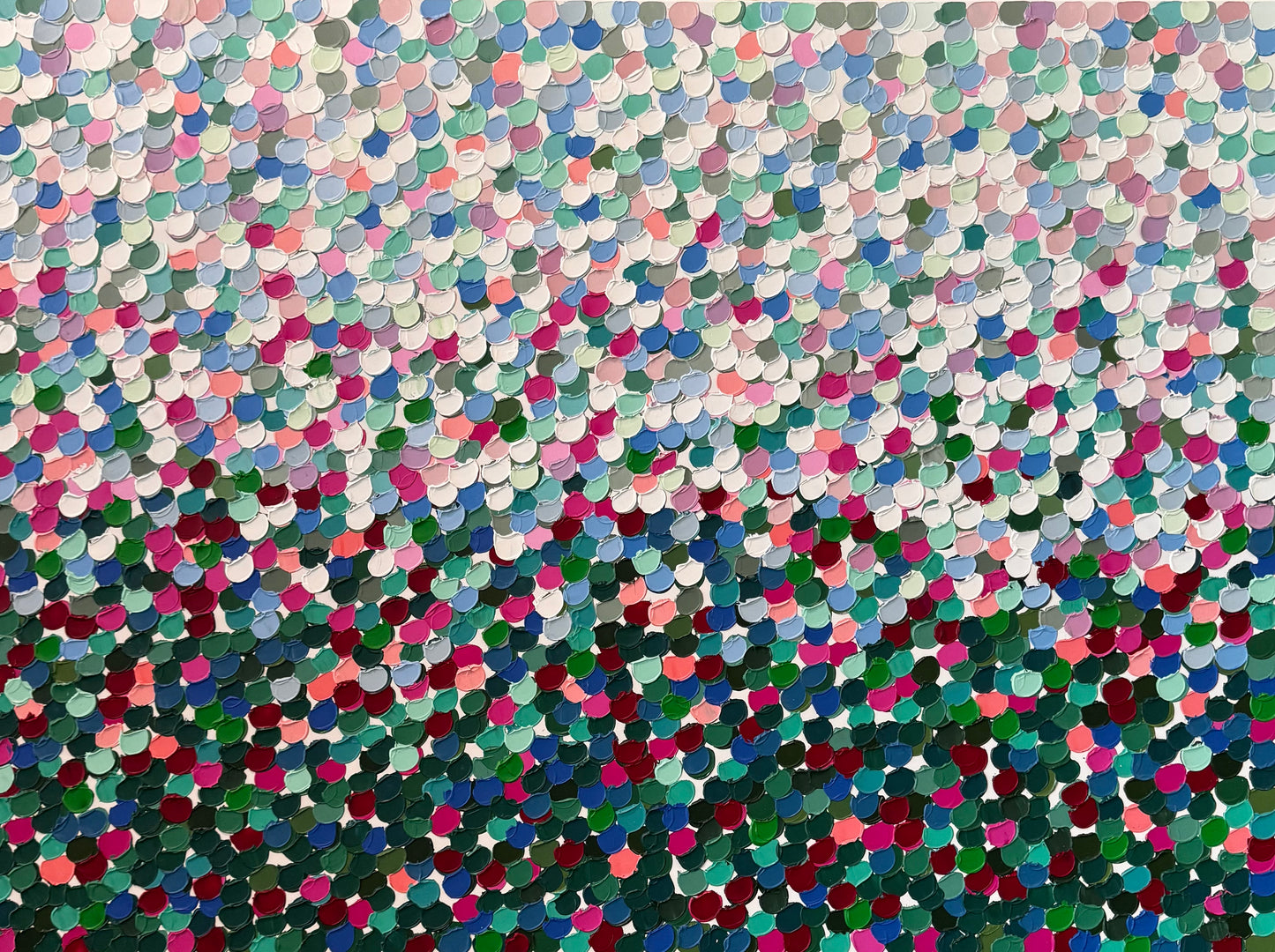 Garden blossoming pebbles - 90 x 120cm