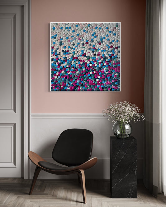 “Spring pebbles” - 79 x 79cm