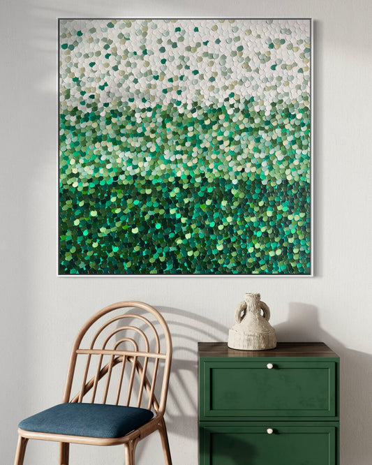 “Emerald horizon” - 120 x 120cm