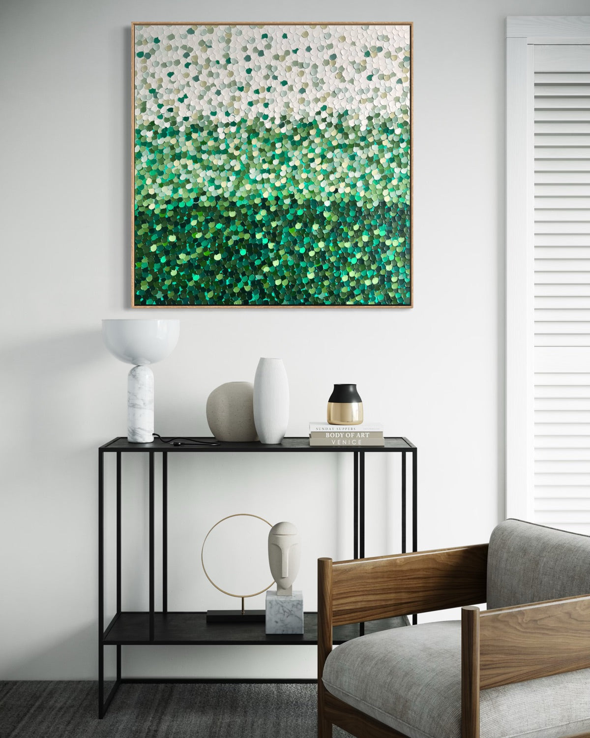 “Emerald horizon” - 120 x 120cm