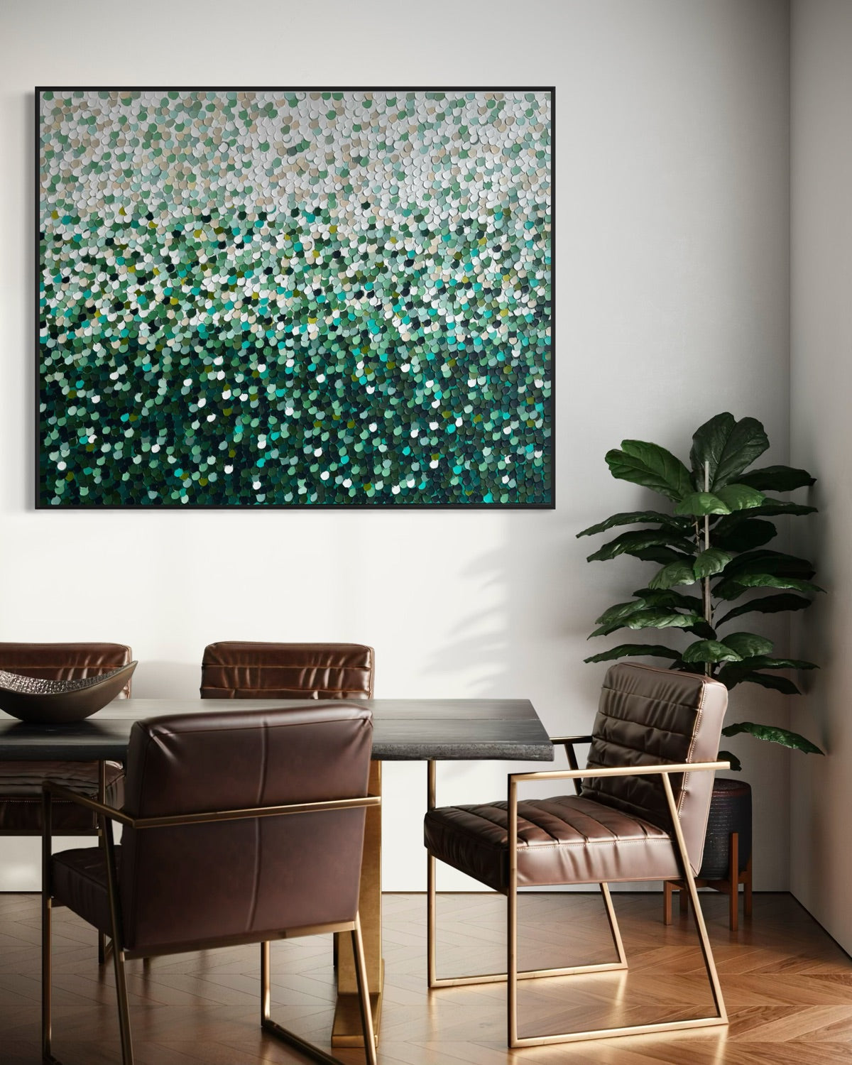 “Lush Pebble Sea” - 120 x 150cm