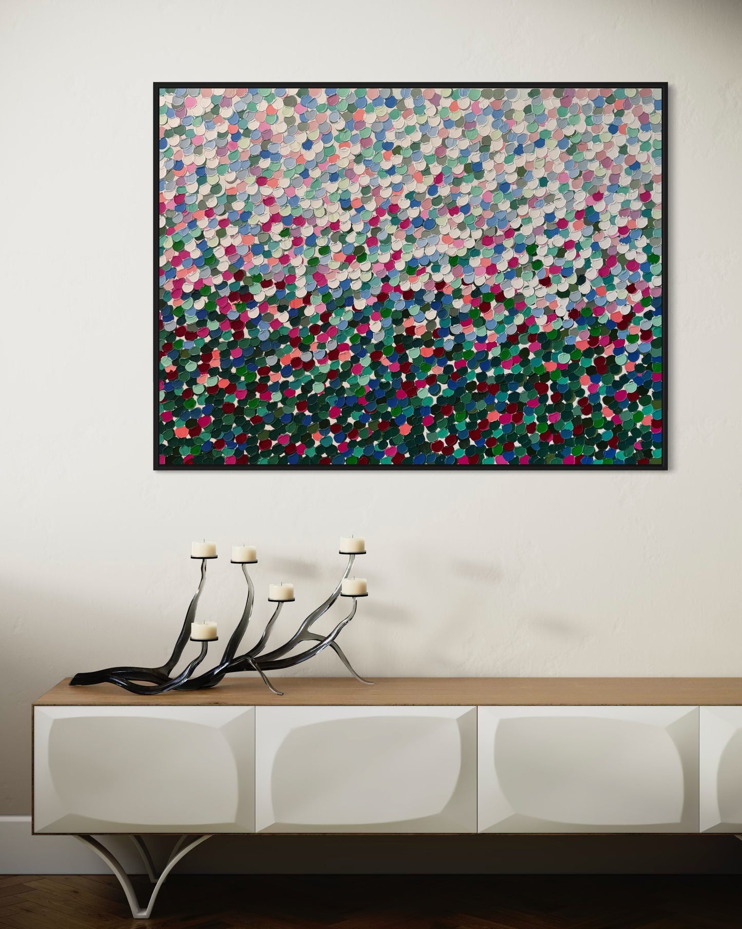 Garden blossoming pebbles - 90 x 120cm