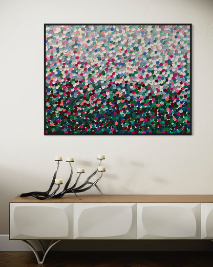 Garden blossoming pebbles - 90 x 120cm