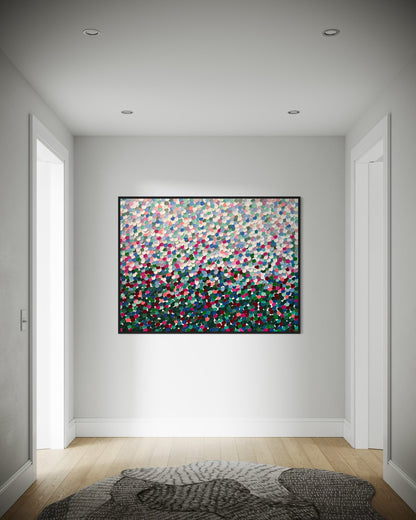 Garden blossoming pebbles - 90 x 120cm