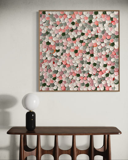 “Sage Peach” - 63 x 63cm