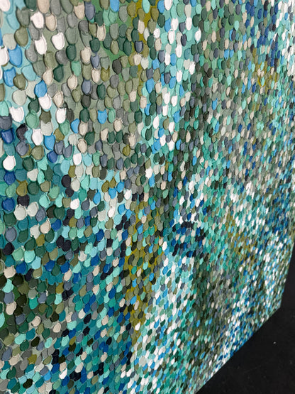 Teal Fields - 100 x 100cm