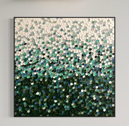 “Sage Teardrops” - 100 x 100cm