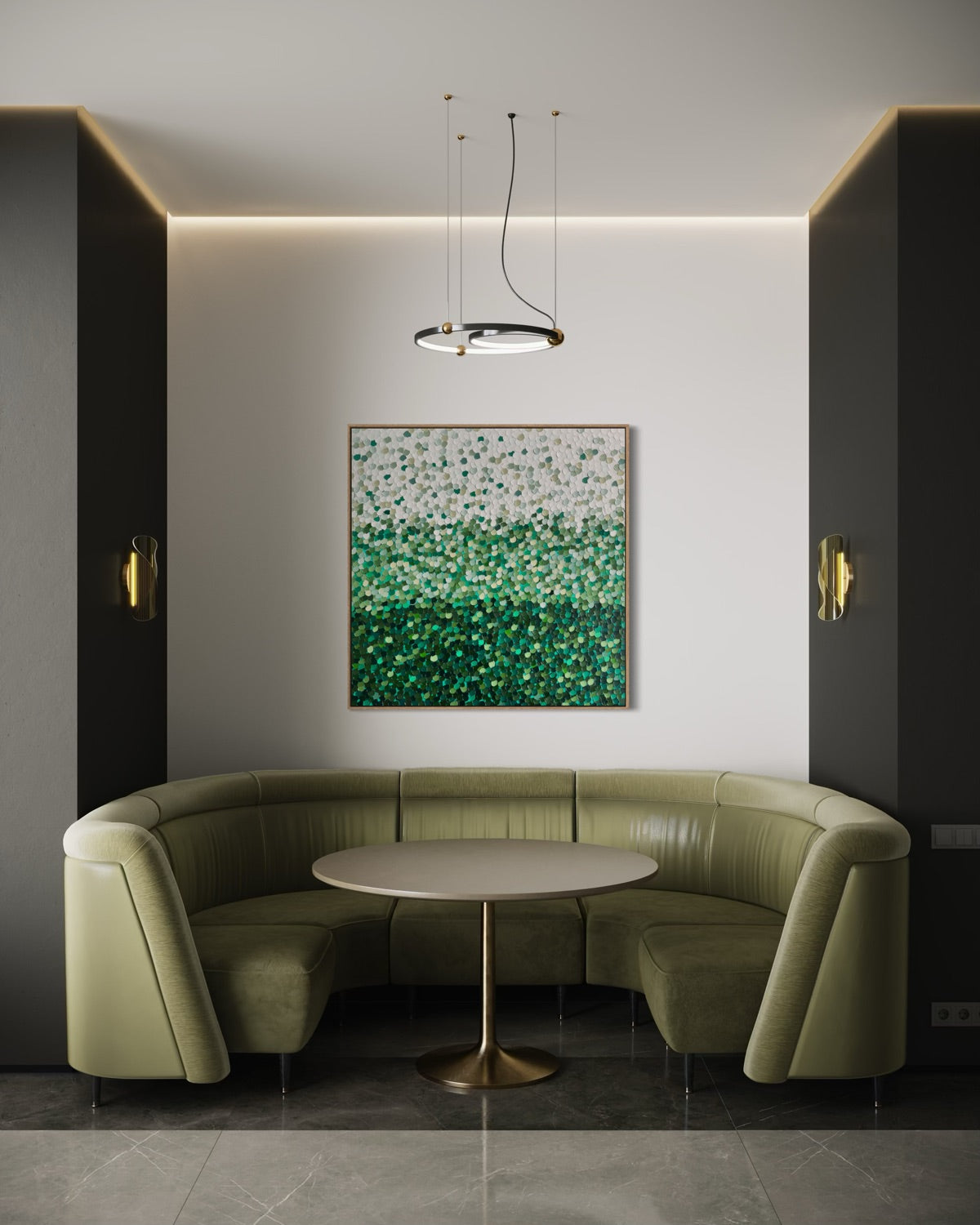 “Emerald horizon” - 120 x 120cm