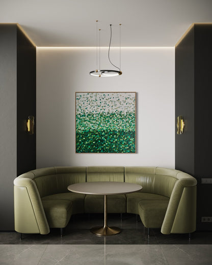 “Emerald horizon” - 120 x 120cm