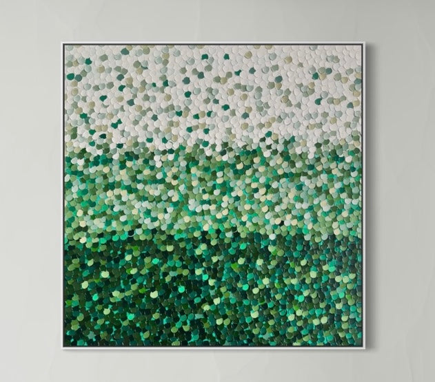 “Emerald horizon” - 120 x 120cm