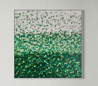 “Emerald horizon” - 120 x 120cm