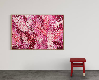 Fuscia Wildflowers - 90 x 120 cm