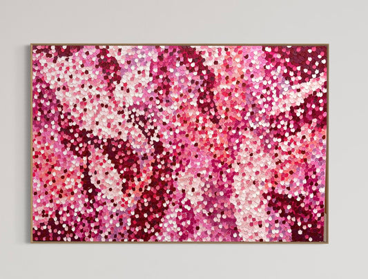 Fuscia Wildflowers - 90 x 120 cm