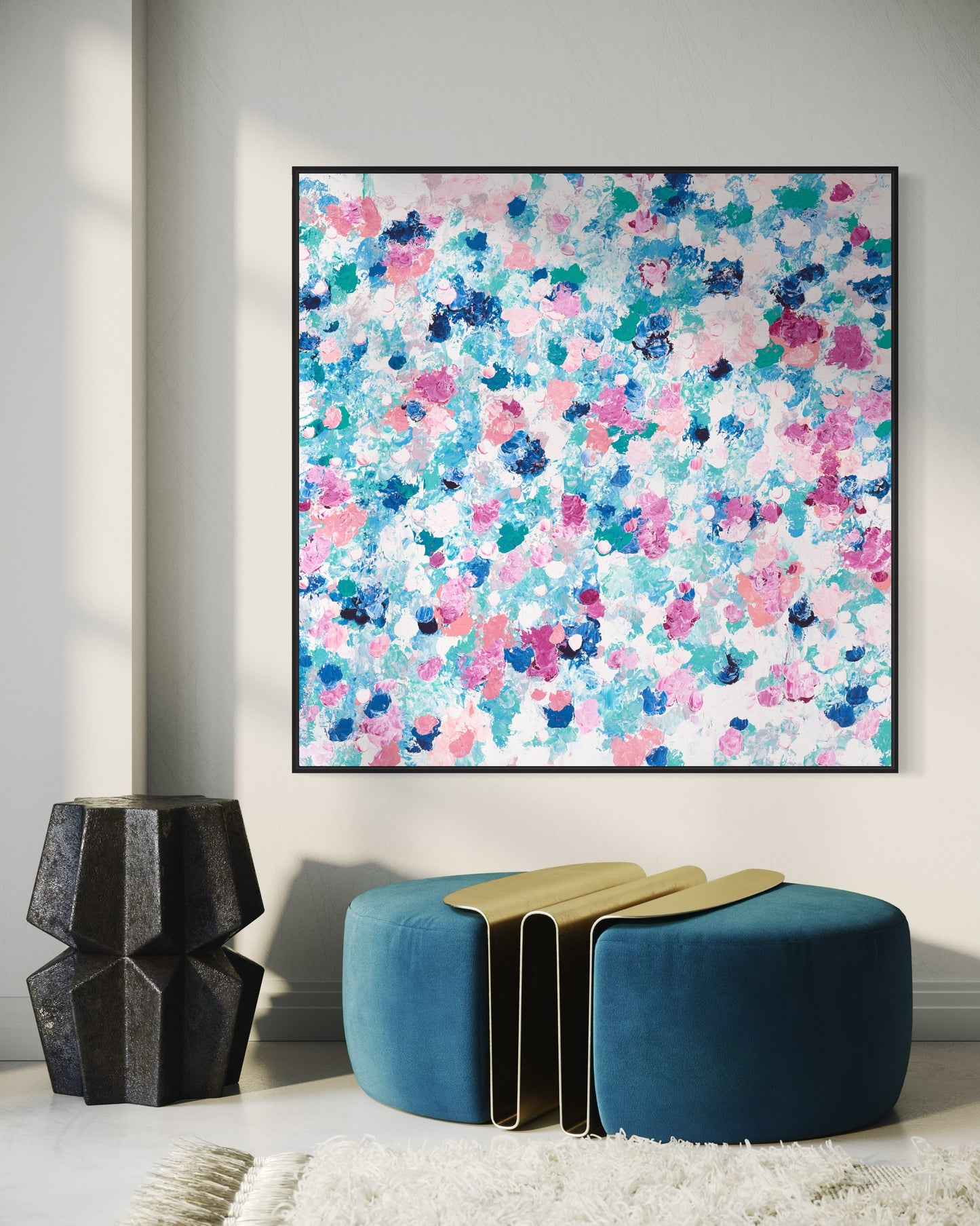 Coral Petals - 120 x 120cm original painting